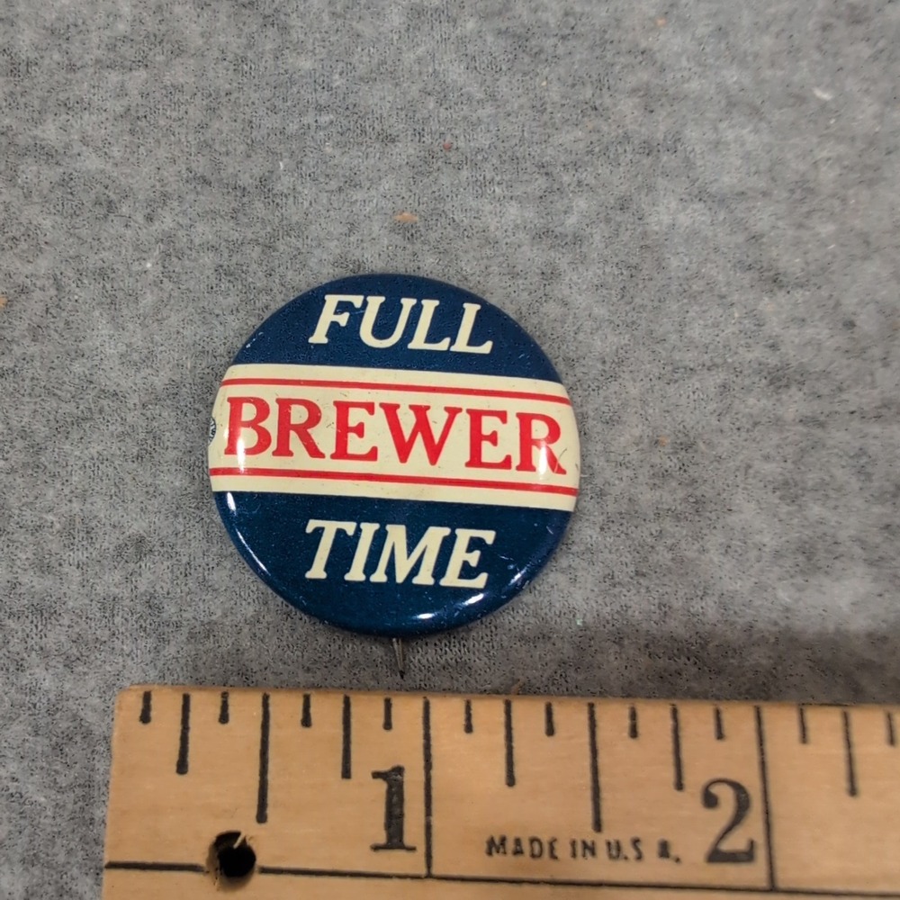 Vtg Albert Brewer Alabama Governor Full Brewer Time Political Campaign Button - Picture 2 of 3